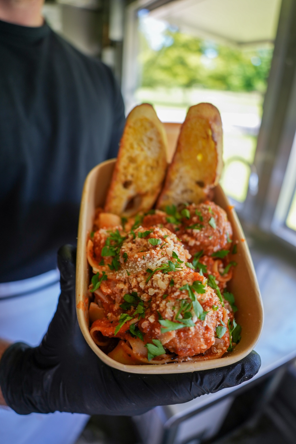 Fresh pasta in house-made red sauce